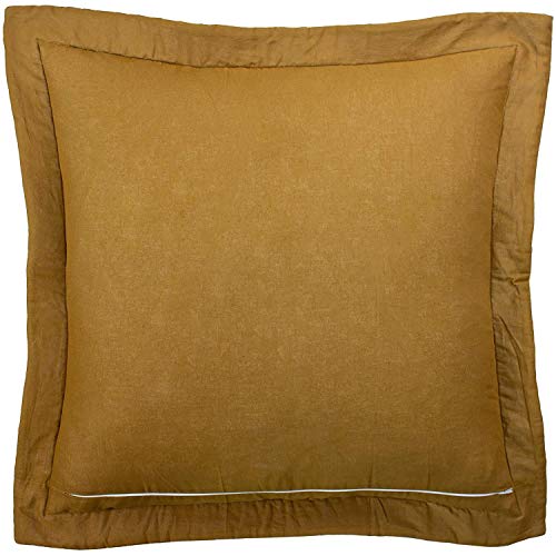 Paoletti Palmeria Cushion Cover, Velvet, Gold, 60 x 60cm