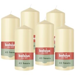 Bolsius – Essentials – Smooth Pillar Candle – Beige – 13 cm – Decorative Candles – Contains Natural Plant-Based Wax – Without Palm Oil