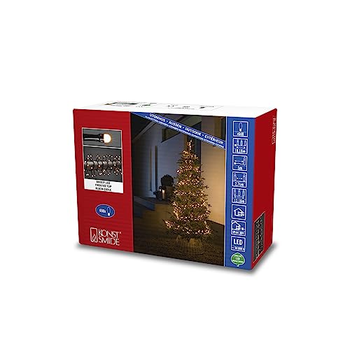 Konstsmide LED Fairy Lights for Indoor and Outdoor Use - Christmas Decorations - 600 String Lights - Mains Powered Plug-in