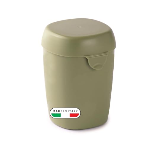 Snips Yoghurt Ice Box 0.5 L with Cooling Pad, Green, Made in Italy - Green 0.5 L yoghurt container, 10 x 9.5 x 13 cm, removable cooling pad, inner lid and dishwasher-safe parts