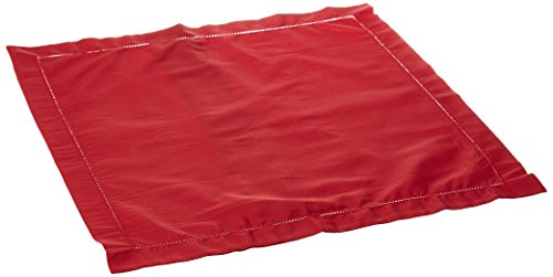 Garnier Thiebaut Ava Cushion Cover Plain, Cotton, cerise, 40x40 cm