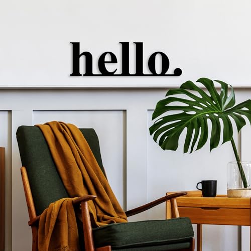 Stylish Black Decorative Metal Wall Accessory, 70 x 21 cm, 100% Metal (1.5 mm Thick), Easy Wall Mounting, Perfect for Modern Home Decor
