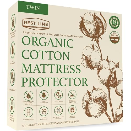 Rest Line - Premium Organic Waterproof Mattress Protector - Twin