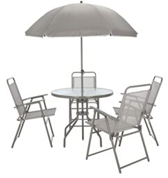 Safavieh Metal Outdoor Bistro Dining Set, Set of 3, Patio Table and Chairs, in Natural