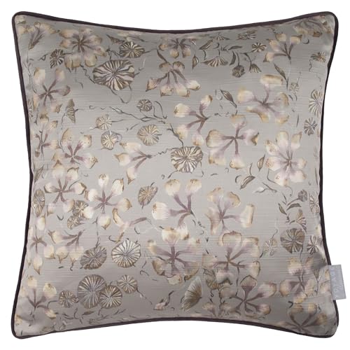 Voyage Maison Philipa Feather Filled Cushion – Botanical Watercolour Floral Bird Luxury Décor (Viola - 50x50cm)
