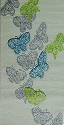 ASPECT Butterfly Rug for Kids Girls Room/Playroom, Polyester, Multi-Colour, 80 x 150 cm