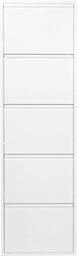 Kare Design Shoe Cabinet Caruso, White, 5 flaps, 170x50x14 cm