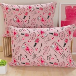 PETTI Artigiani Italiani - Pair of Pillow Cases 40 x 60 cm in Microfibre, Cushions for Bedroom Furniture, Sofa, Living Room, Set of 2 Cushion Covers, Lipstick Pink Pillowcase, 100% Made in Italy