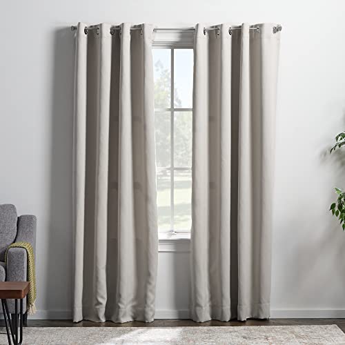 Linenspa 85% Blackout Curtain 2 Panels Set - White Curtains 84 Inch Length - Thermal Insulated, Noise Reducing - Dorm Room Essentials, 52 x 84, White