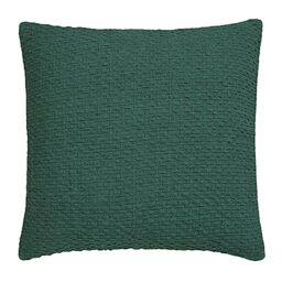 Drift Home Hayden Cushion Cover 43 x 43cm – Green Textured Weave Cushion Cover Made from 100% Recycled Cotton