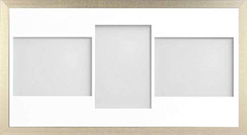 Frame Company Simpson Gold Multi Aperture Photo Frame, 20x10 for 7x5 inch (x3 LPL)