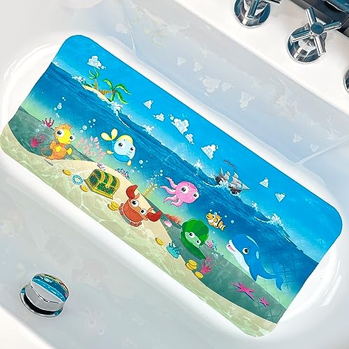 BOPPIE Non-Slip Bath Mat Shower Mats,Anti-Slip-Resistant Tub Mats Bathroom Mat XL Large Bath Mat 90X40CM (Ship)