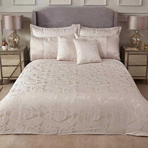 Emma Barclay Duchess - Embellished Jacquard Duvet Set in Cream - King