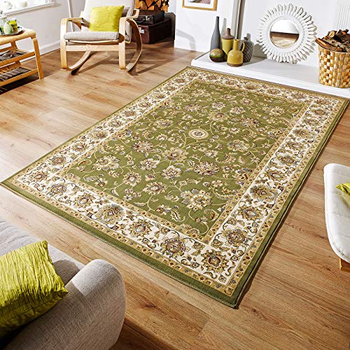 Rugs Direct Rug, Heatset Polypropylene, Green, 80cm x 140cm