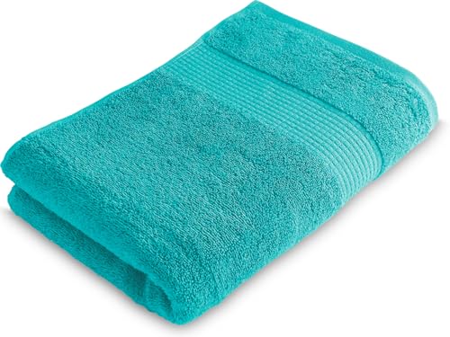 Le linge de Jules Bath Towel 70 x 130 cm 100% Cotton 450 g/m2 Turquoise Blue