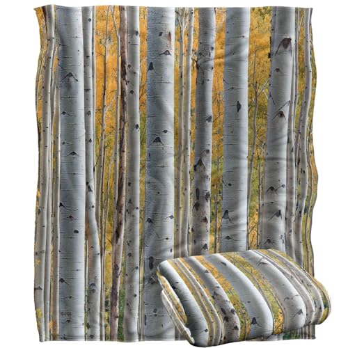 Jq Licensing - James Piazza Birch Trees Silky Touch Super Soft Throw Blanket 152 X 127 Cm