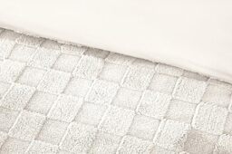 Rapport Home Luxury Check Textured Teddy Fleece Duvet Cover Set - Single, Cream - Ultra Soft & Cosy Winter Bedding - Includes Matching Pillowcases