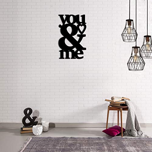 Homemania Wall Decoration, Steel, Black, 29 x 0.15 x 49 cm