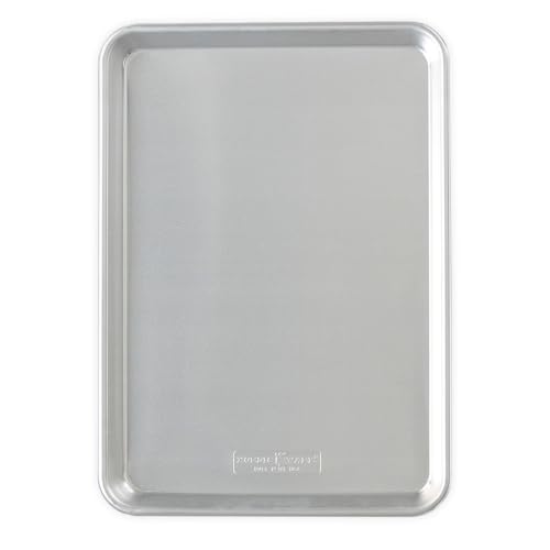 Nordic Ware Naturals Jelly Roll Pan, Rustproof Aluminium Sheet, Premium Bakeware for Baked Veggies, Muffins, Cookies and More, Made in The USA, Colour: Silver