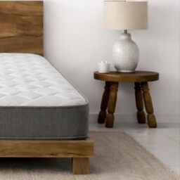 Starlight Beds Shorty Mattress with Springs & Memory Foam - Grey Zig Zag. 7.5 Inch Deep. Soft Comfort. Shorty Mattress – 2ft6 x 5ft9 (75cm x 175cm)