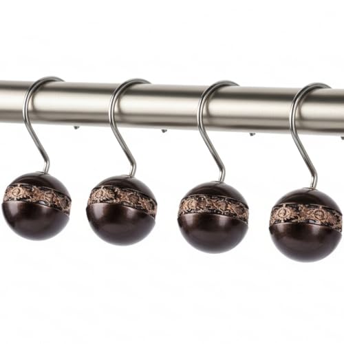 Creative Scents Dublin Shower Curtain Hooks - Set of 12 -