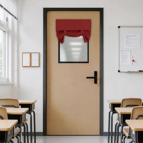 Vatge Door Curtains - Room Darkening French Door Curtains for Small Windows, Front Window Covering for Glass/Patio/Sliding, 1 Panel, W24 x L36, Red