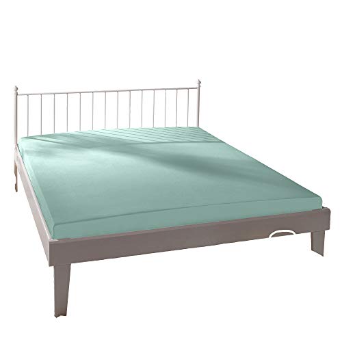 Bassetti 9239373 Fitted Sheet 650 Ice Blue Cotton/Elastane 180 cm x 200 cm 200 cm x 220 cm