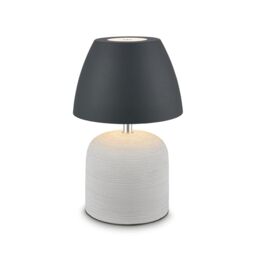 BRILONER - Rechargeable LED Table lamp IP44 with Touch, dimmable, Ceramic Base, Battery lamp, Bedside, no Cord, Outdoor use, 13,5x22 cm, Grey-Anthracite