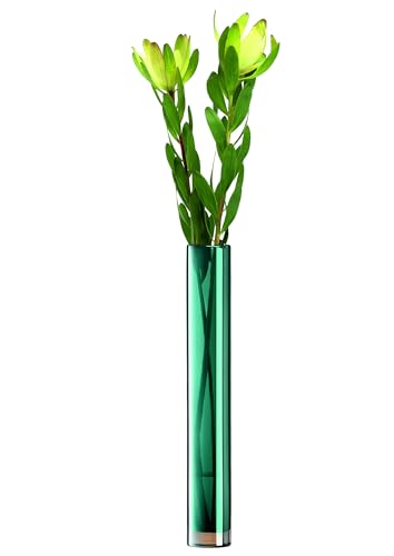 LSA International Epoque Vase H48cm Peacock/Lustre- 1 Unit - Mouthblown & Handmade Glass - EQ19
