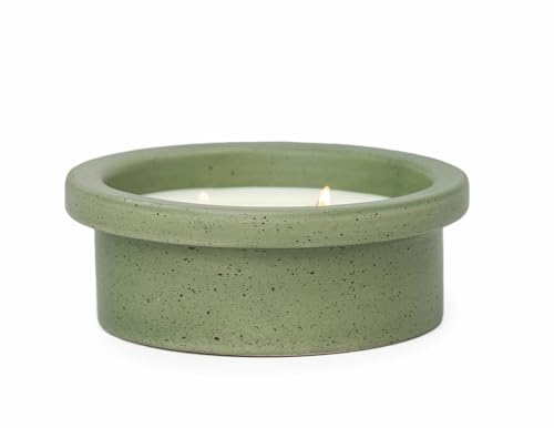 Paddywax Scented Candles Premium Folia Range Candle in Reusable Stackable Ceramic Pot, 141g, Thyme & Olive Leaf