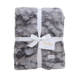 "GRACED SOFT LUXURIES Large Super Soft Warm Elegant Cozy Faux Fur Home Throw Blanket 50"" x 60"", Marbled Gray"