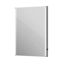iBathUK Nebula Wall Mounted Rectangular LED Bathroom Mirror, Modern Frameless Motion Sensor Design with Integrated Demister and Copper-Free Silver Mirror in Silver Finish, 600 x 800mm