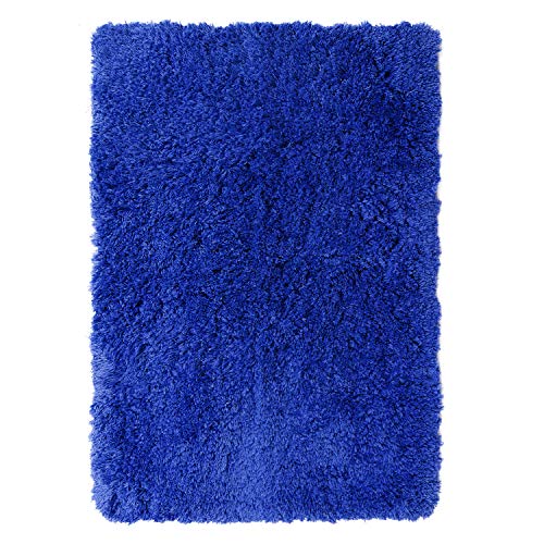Clara Clark Bathroom Rugs, Ultra Soft Shaggy Bath Rugs - Bath Mats for Bathroom, Machine Wash, Non Slip Backing Rubber, 20 x 32 Inches, Blue Bathroom Rug Set