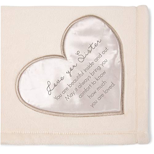 Pavilion Gift Company 19504 Comfort Love You Sister Thick Warm 320 GSM Royal Plush Throw Blanket