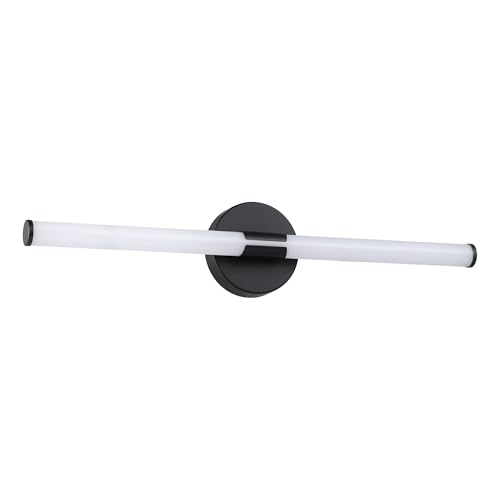 Eglo LED Mirror Light Ramola, Bathroom lamp, Metal and White Plastic, Black, Warm to Cool White, IP44, 60 cm Long