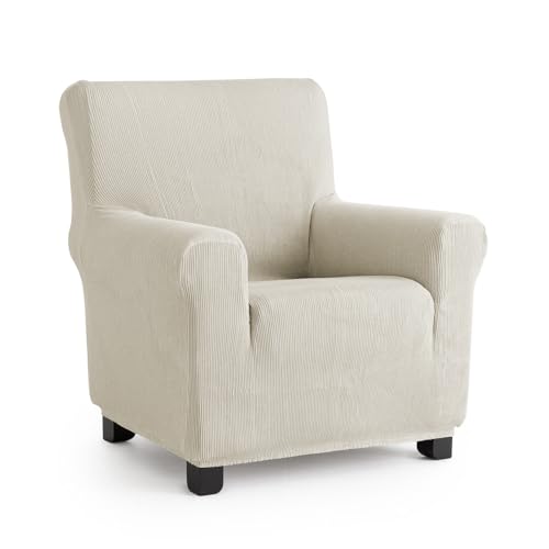 MAXIFUNDAS - Elastic Sofa Cover 1 Seater Ivory - Extra Soft Non Slip Elastic Sofa Cover - Inca Model