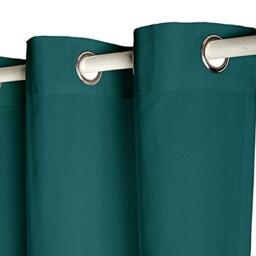 TODAY Cotton Curtain with Eyelets 140 x 250 cm Emerald Green