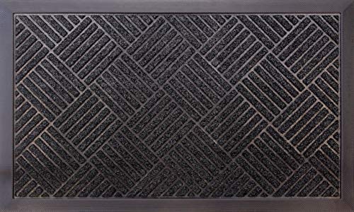 ID Mat Rubberbrush Drying Mat Synthetic Fibres 75 x 45 cm Black