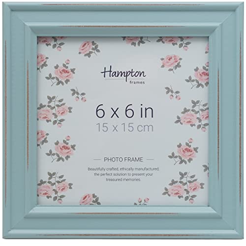 Hampton Frames PALOMA 6x6 (15x15cm) Light Blue Square Picture Photo Frame Glass PAL301966B