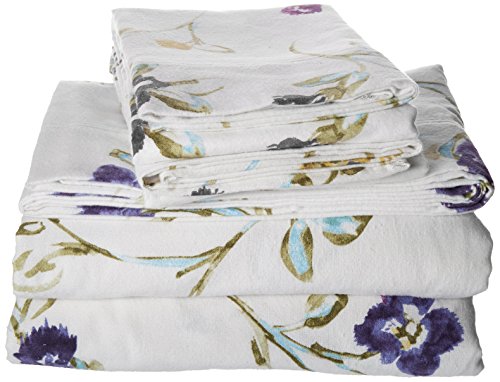 Tribeca Living Printed Flannel Sheets, Cotton, Multicolored, Twin XL