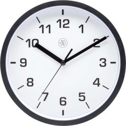 NeXtime N*XT Easy Small Wall Clocks, Metal, Plastic, Black, Diameter 20 cm