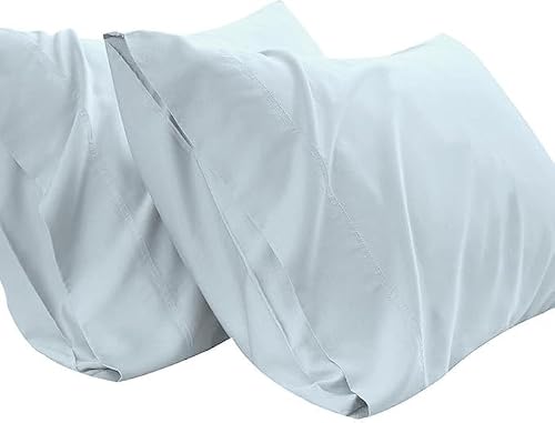 TBM Oversize Pillow Case Extra Large Fits Even The Fluffiest Pillows Including Huge Gaint Pillows Extra Tall Pillowcase 100% Egyptian Cotton 600 Thread Count (Sea Foam, Queen 23W X 34L)