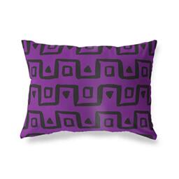 BonaMaison Decorative Cushion Cover, Purple-Black Throw Pillow Covers, Home Decorative Pillowcases for Livingroom, Sofa, Bedroom, Size: 45X60 Cm - Designed and Manufactured in Turkey