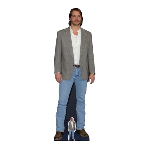 Star Cutouts CS1272 Luke Grimes Grey Suit Cardboard Cutout 186cm - Free Standing, Quick Set Up, Yellowstone parties and fan gifts