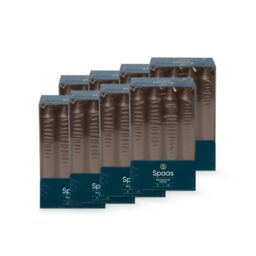 Spaas 8 Boxes of 8 Unscented Mini Taper Candles, 21/150mm, ± 5 Hours, Black
