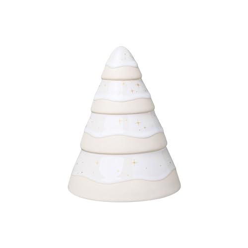 like. by Villeroy & Boch – Winter Glow tree, Christmas decoration in Premium Porcelain, White / Beige