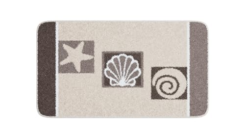 Linea Due Bath Mat, Ultra Soft and Absorbent, Anti Slip, 5 Years Warranty, AQUATICA, Bath Mat 65x115 cm, Brown