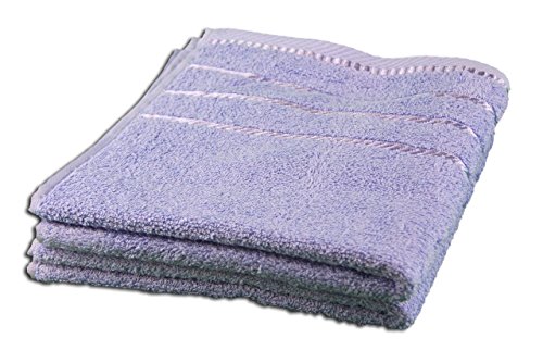 G??zze - Set of 4 Hand Towels, Berlin, 100% Cotton, 50 x 100 cm - Blue