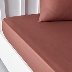 TODAY Essential Fitted Sheet 140 x 190 cm Double 100% Cotton Plain