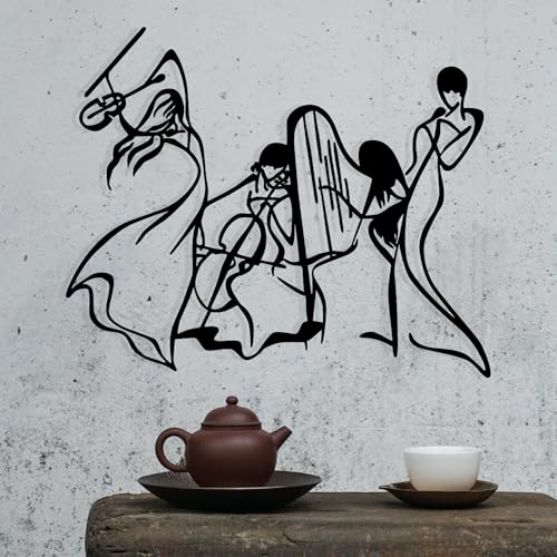 Stylish Black Decorative Metal Wall Accessory, 94 x 78 cm, 100% Metal, 1.2 mm Thickness, Perfect for Modern Home Decor & Art Display